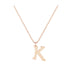 K - Letter Name Necklace Initial Necklace